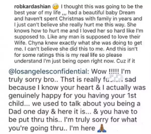 Rapper, The Game reaches out to Rob Kardashian, says he is here for him